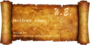 Wolfner Emma névjegykártya